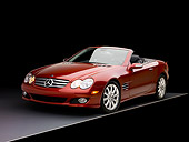 AUT 05 RK0495 01
2007 Mercedes-Benz SL550 Roadster Storm Red 3/4 Front View Studio