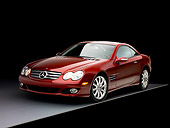 AUT 05 RK0496 01
2007 Mercedes-Benz SL550 Roadster Storm Red 3/4 Front View Studio