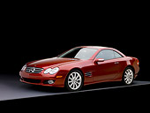 AUT 05 RK0497 01
2007 Mercedes-Benz SL550 Roadster Storm Red 3/4 Side View Studio