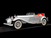 AUT 05 RK0533 01
1934 Mercedes-Benz 380K Convertible Silver 3/4 Side View Studio