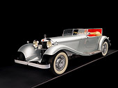 AUT 05 RK0535 01
1934 Mercedes-Benz 380K Convertible Silver 3/4 Front View Studio