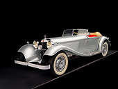 AUT 05 RK0536 01
1934 Mercedes-Benz 380K Convertible Silver 3/4 Front View Studio