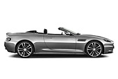AUT 06 IZ0008 01
2013 Aston Martin DBS Volante Convertible Silver Profile View On White Seamless