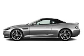 AUT 06 IZ0009 01
2013 Aston Martin DBS Volante Convertible Silver Profile View On White Seamless