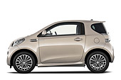 AUT 06 IZ0016 01
2013 Aston Martin Cygnet Micro Car Tan Profile View On White Seamless