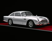 AUT 06 RK0007 01
1964 Aston Martin DB5 Silver Side 3/4 Side View On Red Floor Gray Line Studio