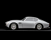 AUT 06 RK0028 08
1962 Aston Martin DB4 GT Zagato Silver Side View On Gray Line Studio