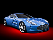 AUT 06 RK0134 01
2010 Aston Martin One-77 Blue 3/4 Front View In Studio