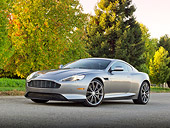 AUT 06 RK0154 01
2012 Aston Martin Virage Silver 3/4 Front View On Pavement By Autumn Trees