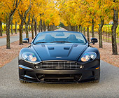 AUT 06 RK0182 01
2012 Aston Martin DBS Gray Front View On Pavement By Autumn Trees And Vineyard
