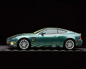 AUT 06 RK0018 01
2002 Aston Martin Vanquish Green Profile View Studio Checkered Floor