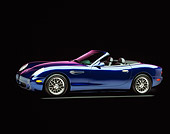 AUT 08 RK0018 04
2000 Panoz Esperante Prototype Blue 3/4 Side View On Gray Line Purple Lighting Studio