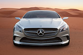 AUT 09 BK0034 01
Mercedes-Benz Coupe Concept Silver Front View On Sand By Dunes