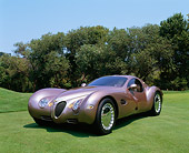 AUT 09 RK0514 01
Chrysler Atlantic Gold 3/4 Front View On Grass By Trees