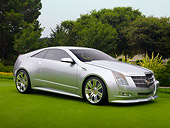 AUT 09 RK1101 01
2008 Cadillac CTS Coupe Concept Silver 3/4 Front View On Grass