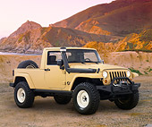 AUT 09 RK1136 01
2009 Jeep JT Concept Beige 3/4 Front View On Beach
