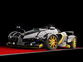 AUT 09 RK1160 01
2009 Tramontana R Concept Black And Gold 3/4 Front View Studio