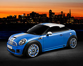 AUT 09 RK1192 01
Mini Coupe Concept Blue 3/4 Front View By City