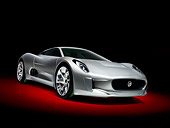 AUT 09 RK1236 01
Jaguar C-X75 Concept Silver 3/4 Front View In Studio