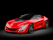 AUT 09 RK1247 01
2009 Stile Bertone Mantide Concept Red 3/4 Front View In Studio