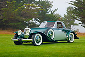 AUT 09 RK1251 01
1955 Bentley Speed 8 Concept Green 3/4 Front View On Grass By Trees
