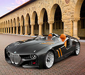 AUT 09 RK1258 01
BMW 328 Homage Concept Black 3/4 Front View On Brick By Old Building With Arches
