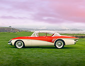 AUT 09 BK0016 01
1956 XP-301 Buick Centurion Coupe Red And White Concept Profile View On Grass By Ocean