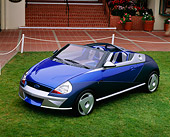 AUT 09 RK0041 01
Ford Saetta Ghia Dark Blue Overhead 3/4 Front View On Grass