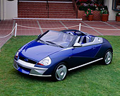 AUT 09 RK0041 02
Ford Saetta Ghia Dark Blue Overhead 3/4 Front View On Grass