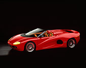 AUT 09 RK0109 02
Disegno Di Bizzarrini Convertible Red 3/4 Side View Studio