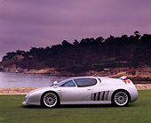 AUT 09 RK0166 01
Alfa Romeo Scighera Concept Car Silver Profile On Grass By Water And Trees
