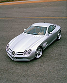 AUT 09 RK0257 08
Mercedes-Benz Vision SLR Silver Overhead 3/4 Front View On Pavement