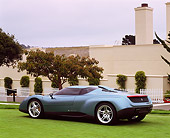 AUT 09 RK0368 03
Lamborghini Powered Raptor Concept Car 3/4 Rear View On Grass By Building