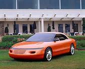 AUT 09 RK0369 02
Lincoln Marque X Concept Car Front 3/4 View On Grass By Building