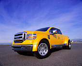 AUT 09 RK0571 03
Ford F-350 Tonka Truck Yellow Concept 3/4 Front View Low On Pavement