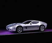 AUT 09 RK0817 08
2004 Ford Shelby GR-1 Silver 3/4 Side View On Purple Floor Studio