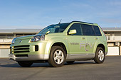 AUT 09 RK0866 01
Nissan X-Trail FCV Fuel Cell Car Light Green 3/4 Side Low View On Pavement