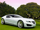 AUT 09 RK0898 01
Saab Aero X Concept White 3/4 Front View On Turf By Trees