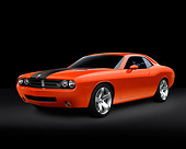 AUT 09 RK0908 01
Dodge Challenger R/T Concept Orange With Black Stripes 3/4 Front View Studio