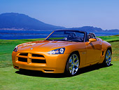 AUT 09 RK1022 01
Dodge Demon Concept Yellow 3/4 Front View On Grass By Mountain