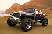 AUT 09 RK1059 01
2005 Jeep Hurricane 3/4 Front View At Coast By Cliffs
