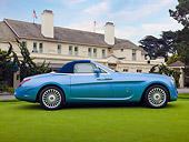 AUT 09 RK1061 01
Rolls-Royce Hyperion By Pininfarina Concept Car Blue On Lawn By Mansion Profile