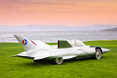 AUT 09 RK1081 01
1958 GM Firebird III Silver Concept 3/4 Rear View On Grass