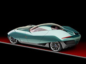 AUT 09 RK1116 01
2008 Alfa Romeo Bertone B.A.T. 11 DK Tuscan Green 3/4 Rear View Studio