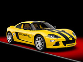 AUT 09 RK1121 01
2008 Dodge EV (Electric Vehicle) Yellow And Black Stripes 3/4 Front View Studio