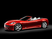 AUT 09 RK1125 01
Fisker Karma S Sunset Concept Convertible Red 3/4 Front View Studio
