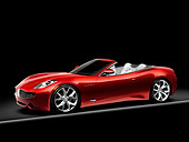 AUT 09 RK1126 01
Fisker Karma S Sunset Concept Convertible Red 3/4 Front View Studio