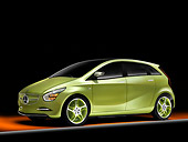 AUT 09 RK1132 01
Mercedes-Benz Blue-Zero E-Cell Concept Car Green 3/4 Front View Studio