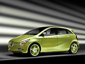 AUT 09 RK1133 01
Mercedes-Benz Blue-Zero E-Cell Concept Car Green 3/4 Front View Studio