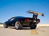 AUT 10 RK0027 01
1974 De Tomaso Pantera Black Low 3/4 Rear View On Pavement